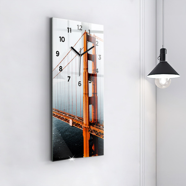 Vertikální skleněné hodiny Most Golden Gate