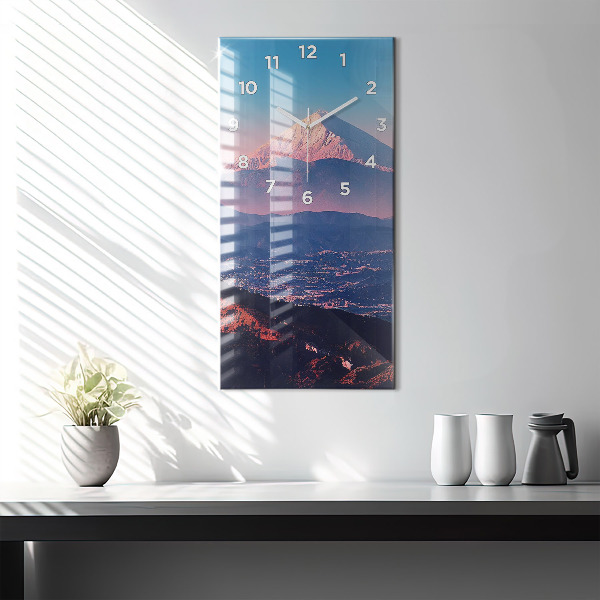 Vertikální skleněné hodiny Hory v San Antoniu USA