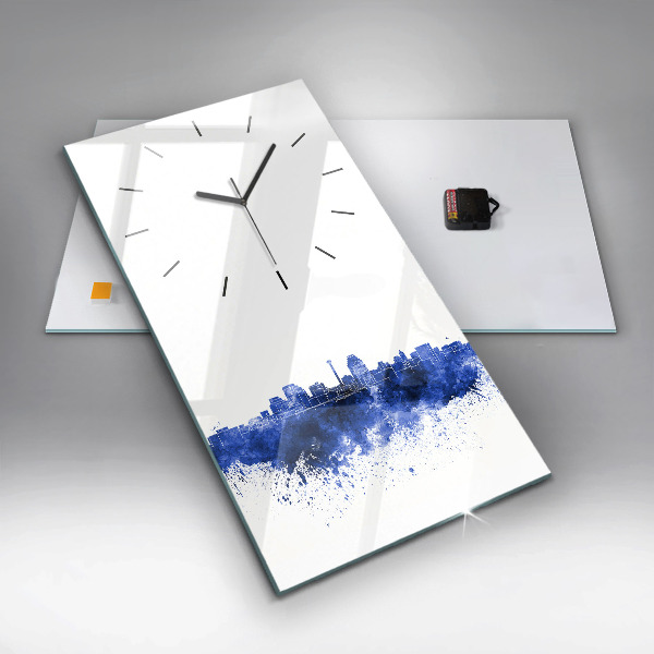 Vertikální skleněné hodiny Akvarel ze San Antonia