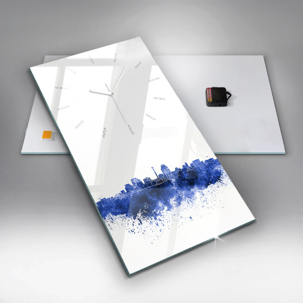 Vertikální skleněné hodiny Akvarel ze San Antonia