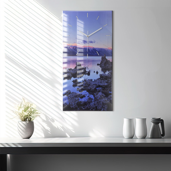 Vertikální skleněné hodiny Kalifornské jezero