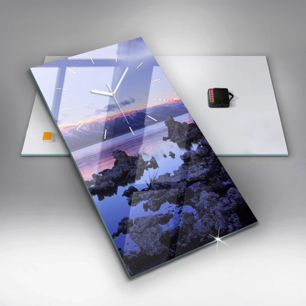 Vertikální skleněné hodiny Kalifornské jezero