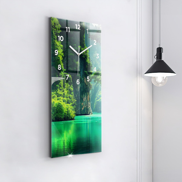 Vertikální skleněné hodiny Přírodní krajina Thajska