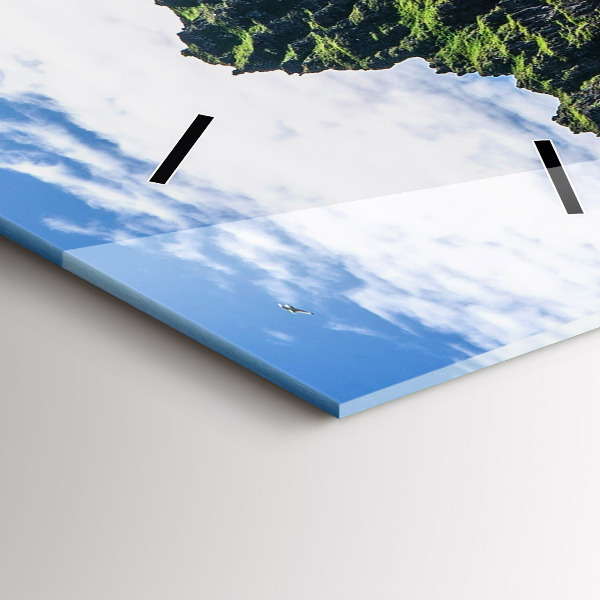 Vertikální skleněné hodiny Přírodní rezervace Hornstrandir Island