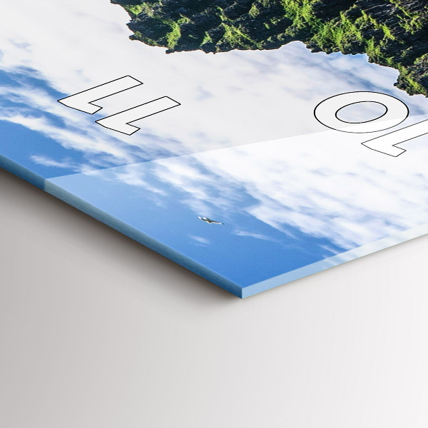 Vertikální skleněné hodiny Přírodní rezervace Hornstrandir Island