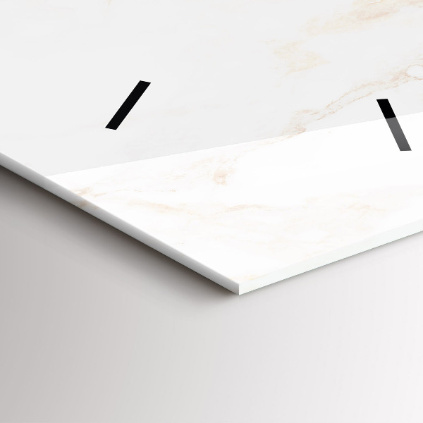 Vertikální skleněné hodiny Elegantní mramor