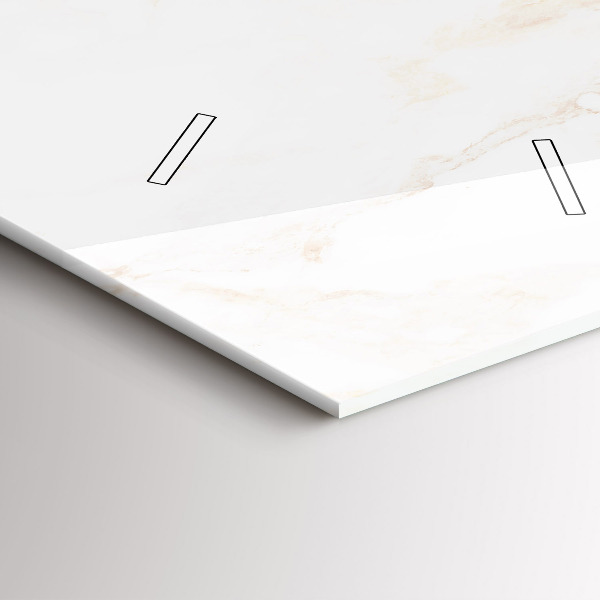 Vertikální skleněné hodiny Elegantní mramor