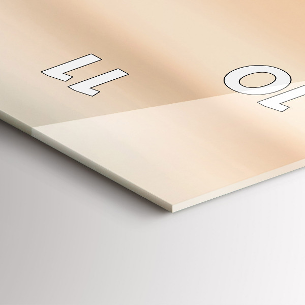 Vertikální skleněné hodiny Východ slunce na poli