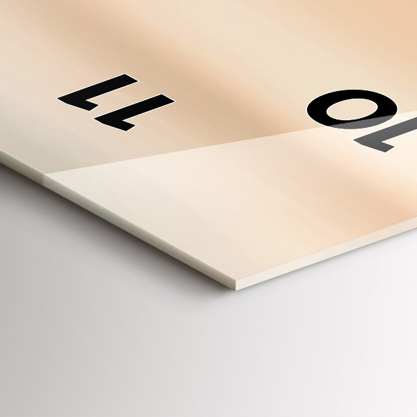 Vertikální skleněné hodiny Východ slunce na poli