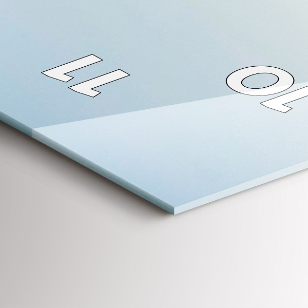 Vertikální skleněné hodiny Hory a pole