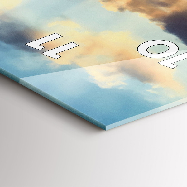 Vertikální skleněné hodiny Západ slunce na pláži