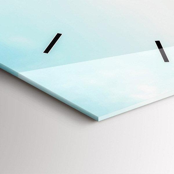 Vertikální skleněné hodiny Lodě na jezeře