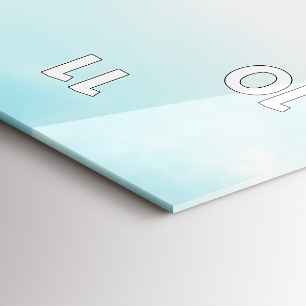 Vertikální skleněné hodiny Lodě na jezeře