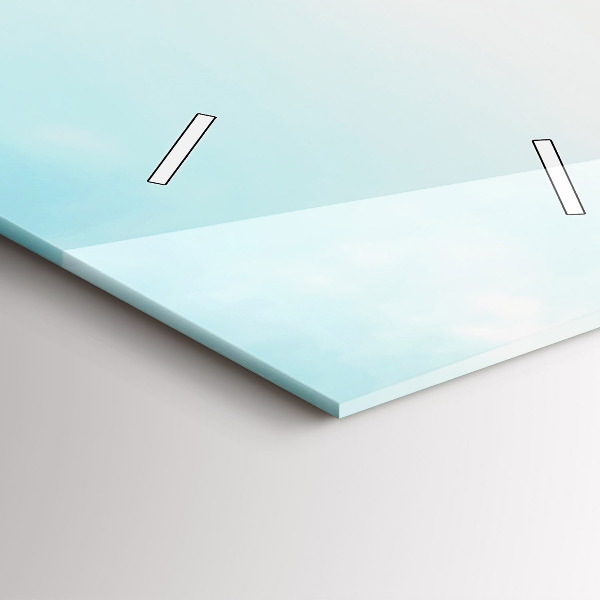 Vertikální skleněné hodiny Lodě na jezeře