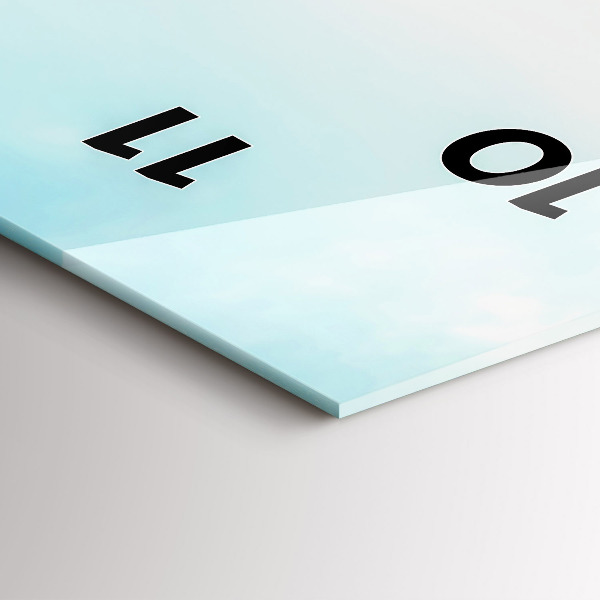 Vertikální skleněné hodiny Lodě na jezeře