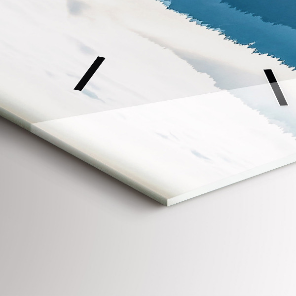 Vertikální skleněné hodiny Horská krajina