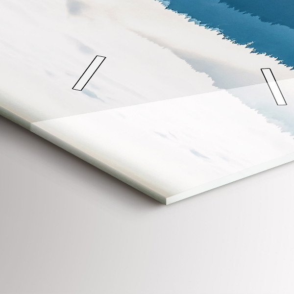 Vertikální skleněné hodiny Horská krajina