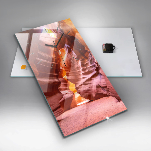 Vertikální skleněné hodiny Písečný kaňon