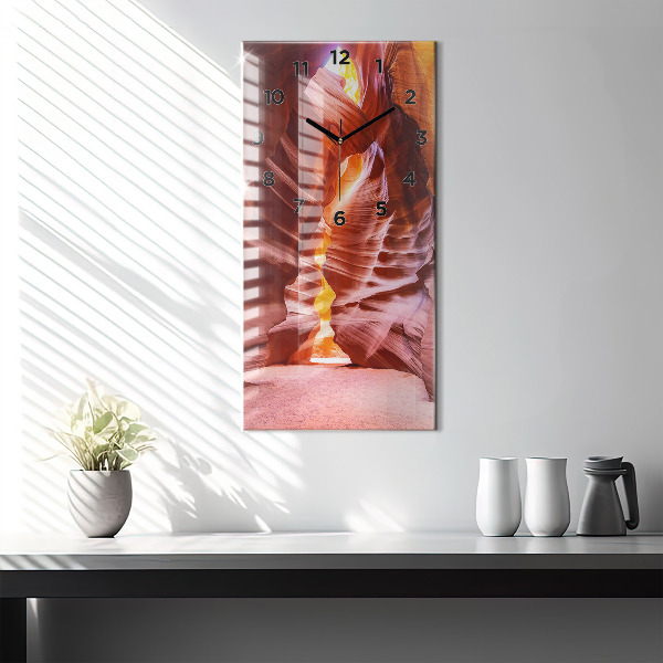 Vertikální skleněné hodiny Písečný kaňon