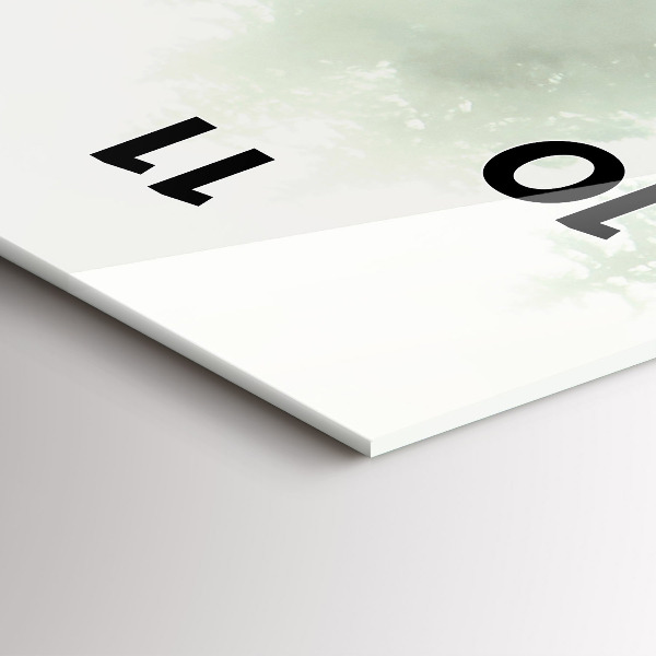 Vertikální skleněné hodiny Mlžný les