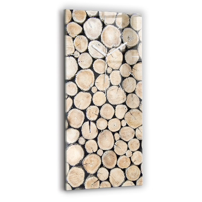 Vertikální skleněné hodiny Odříznuté kmeny stromů
