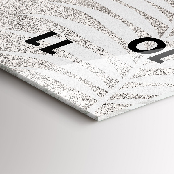 Vertikální nástěnné hodiny Palmový list