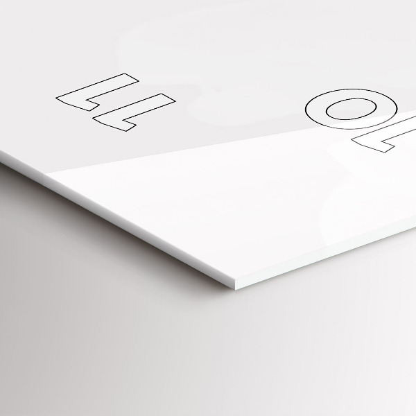 Vertikální skleněné hodiny Květy pivoňky