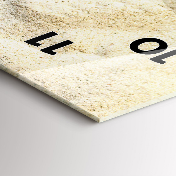 Vertikální skleněné hodiny Stín palmového písku