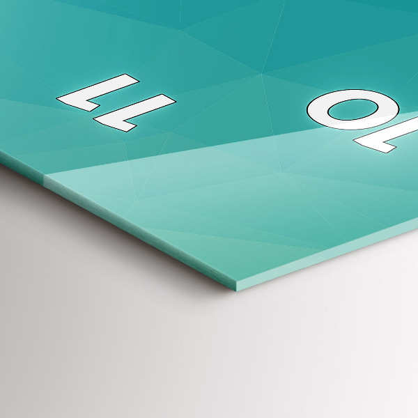 Vertikální skleněné hodiny Mořská abstrakce