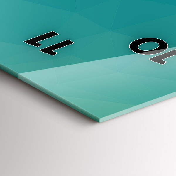 Vertikální skleněné hodiny Mořská abstrakce