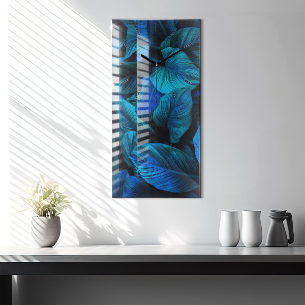 Vertikální skleněné hodiny Tropická příroda