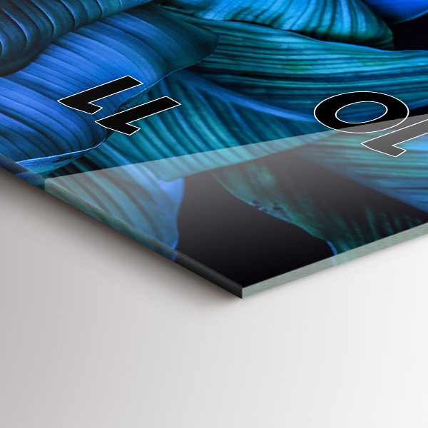 Vertikální skleněné hodiny Tropická příroda