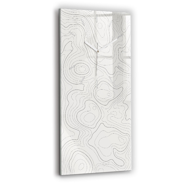 Vertikální skleněné hodiny Skvrny abstraktní