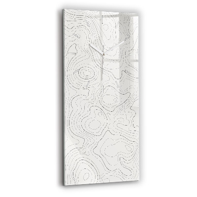 Vertikální skleněné hodiny Skvrny abstraktní