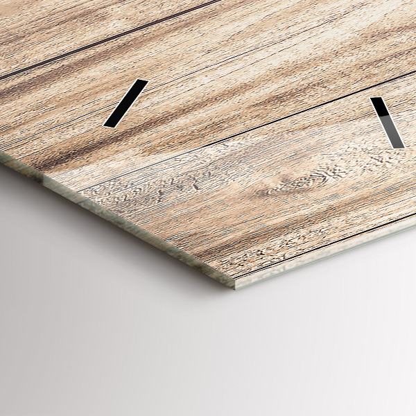 Vertikální skleněné hodiny Dřevěná textura