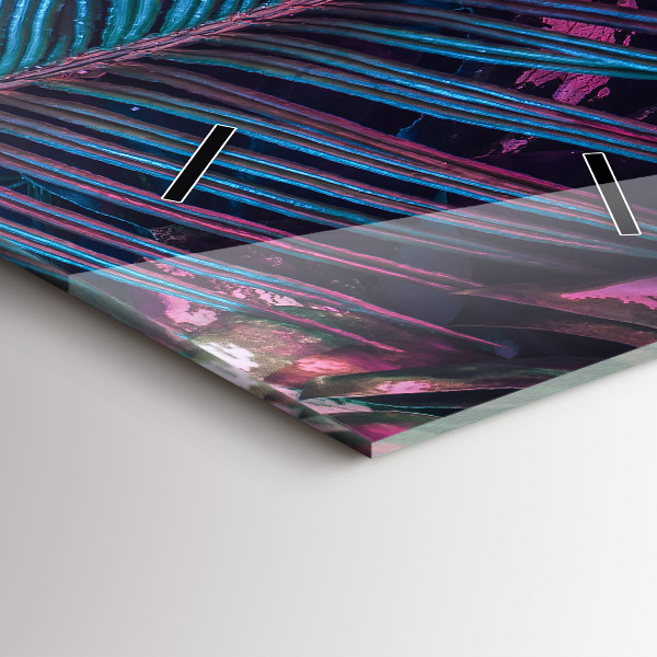 Vertikální skleněné hodiny Exotické květiny