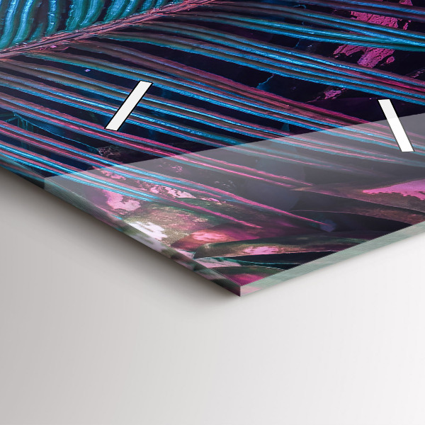 Vertikální skleněné hodiny Exotické květiny