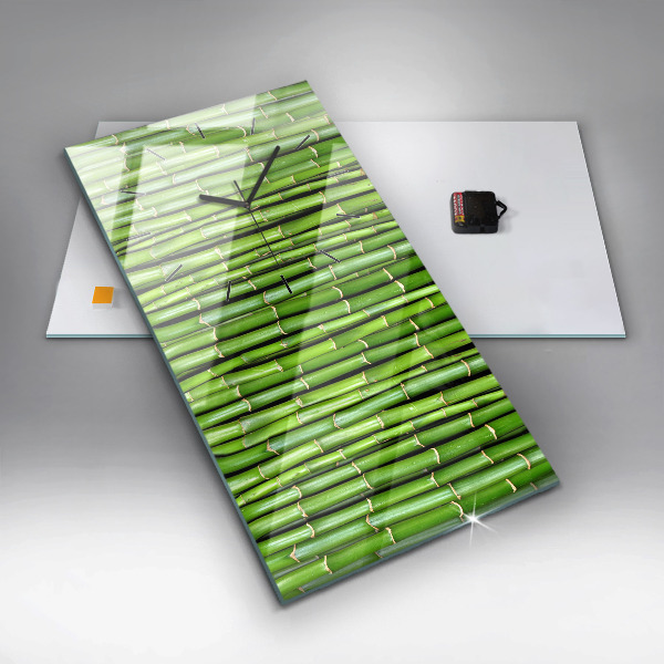 Vertikální skleněné hodiny Asijský bambus