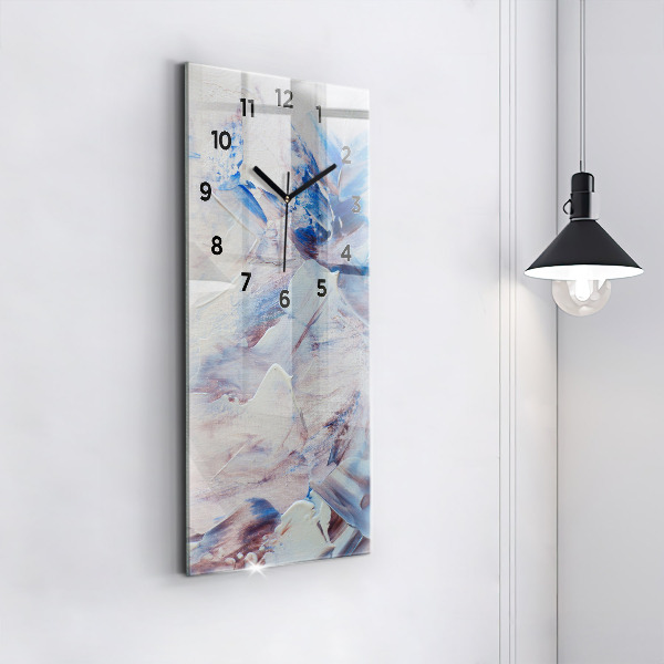 Vertikální skleněné hodiny Textura abstraktní barvy