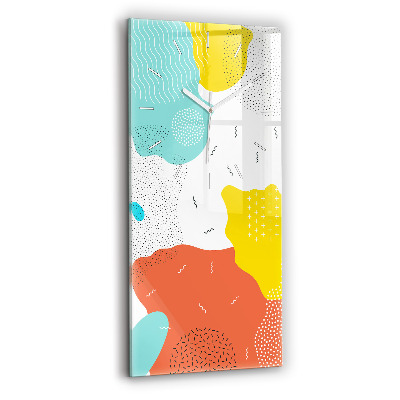 Vertikální skleněné hodiny POP abstraktní