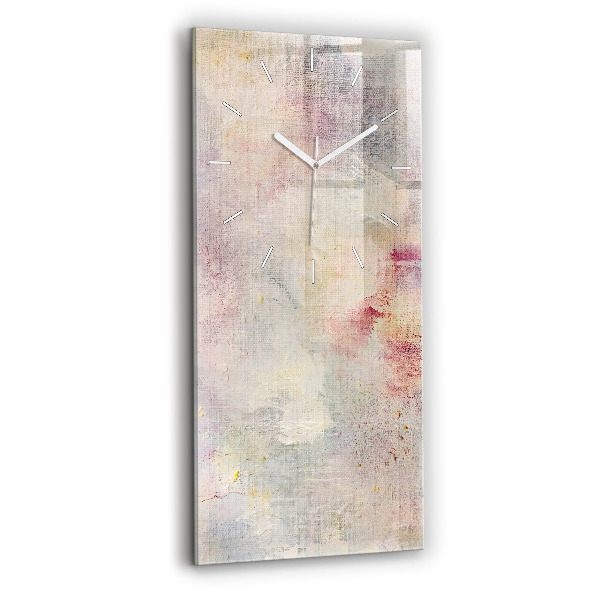 Vertikální skleněné hodiny Malovaná abstrakce