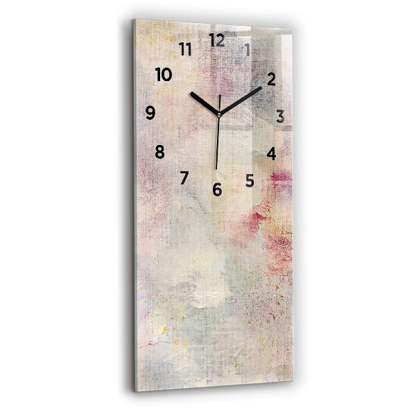 Vertikální skleněné hodiny Malovaná abstrakce