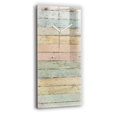 Vertikální skleněné hodiny Barevné desky