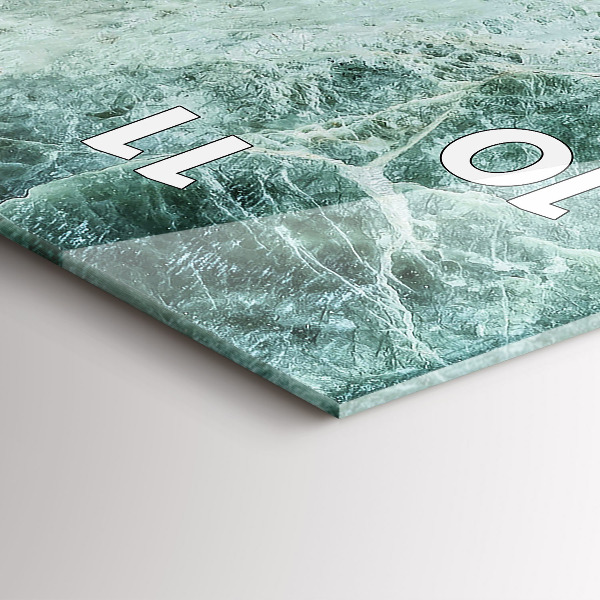 Vertikální skleněné hodiny Textura mramorového kamene