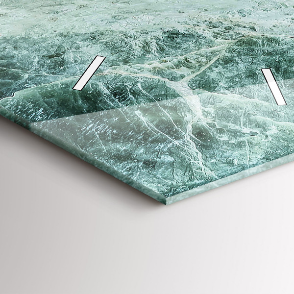 Vertikální skleněné hodiny Textura mramorového kamene