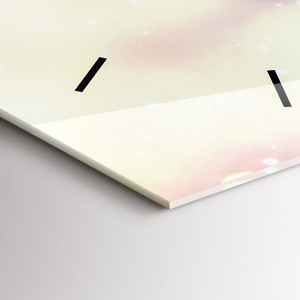 Vertikální skleněné hodiny Jarní květiny