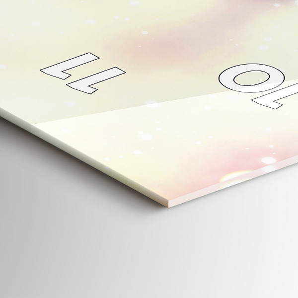 Vertikální skleněné hodiny Jarní květiny