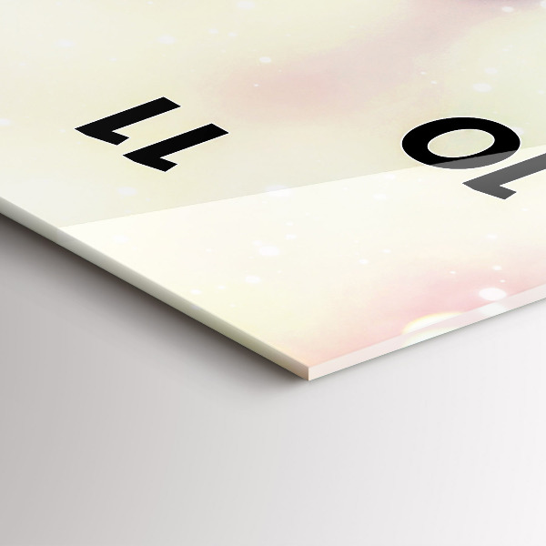 Vertikální skleněné hodiny Jarní květiny