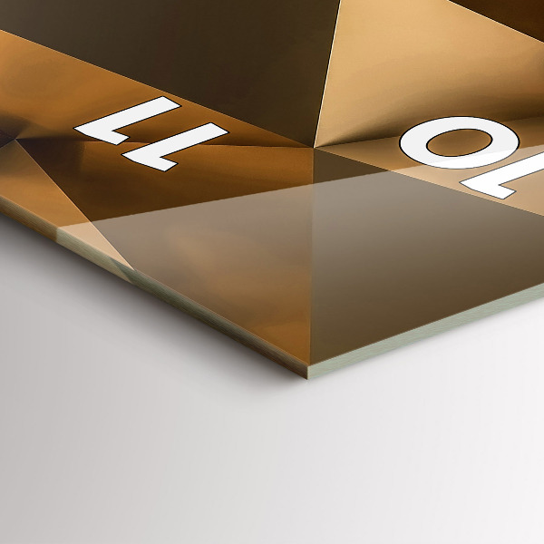 Vertikální skleněné hodiny Geometrická textura