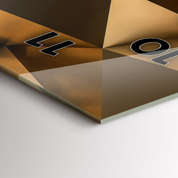 Vertikální skleněné hodiny Geometrická textura